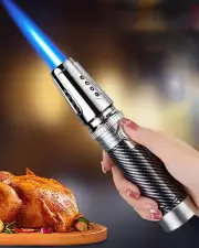 Butane Torch Lighter，Fire Dab Torch Lighters Butane Refillable, Windproof Blue