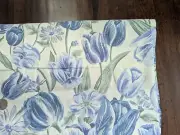 1Yd+31"/44" VTG/USA 100%cotton Fab w/"BIG diff BLUE Flowers over Ivory" NEW