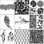 9pcs/set Tree Painting Stencil Scrapbooking Album Craft Reusable