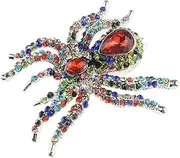 [Glamour Girlz] Ladies Sparkly Large Crystal Diamante Two Tone Vintage Spider Brooch Gift Boxed