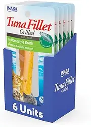 INABA Grilled Tuna Fillet in Homestyle Broth 6 Packs, 15 Grams