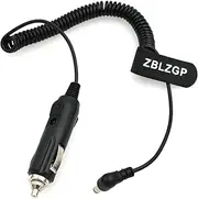 ZBLZGP Car Cigarette Lighter Plug DC 5.5 * 2.5mm Male Charging Spring Cable Car Slingshot Power Cord for Baofeng Two Way Radios Walkie Talkie UV-5R 5RE Plus UV5A+ (Right Angle 2.5DC)