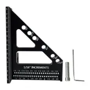 3D Multi Angle Measuring Ruler Carpenter Square Aluminum Alloy Portable Wood