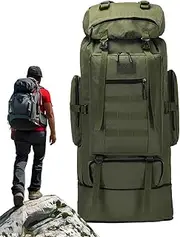 Large Hiking Backpack | Outdoor Travel Large Capacity Rucksack | Waterproof Trekking Backpack, Hiking Daypacks For Men And Women