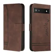 Closure Case with Flip Wallet Stand Function Cover for Google Pixel 6A - Red