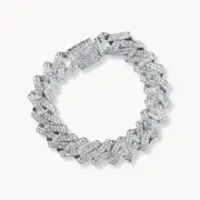 Iced Diamond Miami Cuban Link Chain Bracelet 15MM