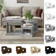 Nesting Tables Bedside Table Stacking End Table 3 pcs Engineered Wood vidaXL