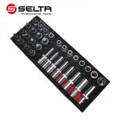 Selta Taiwan 32pc 1/2" Dr Deep & Reg E-Star Socket Torx & Spline Bits EVA Tray