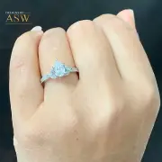 IGI CERTIFIED 14K SOLID WHITE GOLD PEAR DIAMOND ENGAGEMENT RING 1.20CT F VS2