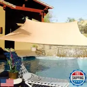 e.share Shade Sall,Square Sun Shade Sail, Top Canopy with UV Block for Patio,