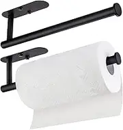 2 PCS Paper Towel Holder Self Adhesive,Towel Hook,Roll Hanger,Kitchen Washroom Adhesive Toilet Roll Holder No Drilling, for Bathroom, Kitchen,Home,Office