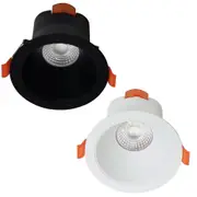 90mm LED Downlight 9w Black, White CCT COMET0X CLA Lighting