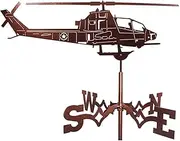 Wind vanes, Outdoor Garden Weather Vane for Garden, Biplane Metal Weathervane All Steel Construction Wind Direction Indicators Farm Roof Decoration
