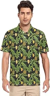 [ZZXXB] Mango Pineapple Men's Polo Shirts Short Sleeve Quick Dry Athletic Outdoor Sports Golf Shirts S-XXL