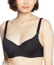 ローズマダム Rosemadame Nursing Bra, Maternity Bra, Sweat Absorbent, Quick Drying Material, Wired, Open Strap, Non-Respecting Outwear, Molded Cup Black
