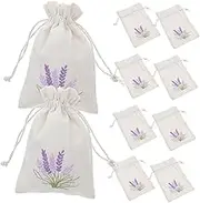 CLISPEED 10Pcs Lavender Sachet Packing Bag Refillable Fragrance Sachets Drawstring Design Lightweight Bags for Aromatherapy and Decoration