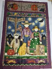 Vintage Mumms The World Halloween Fabric Party Door Panel 100% Cotton