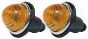 2x LUCAS L594 STYLE AMBER INDICATOR LIGHTS CLASSIC MINI LAND ROVER *GLASS LENS*