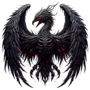 Dark Phoenix Rising 3" DnD Myth Legend Mythology Gaming Hobby Decal