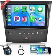 4+64G Android Car Stereo for Lexus GS300/350/400/430/450/460 2004-2011 Wireless Carplay Android Auto Car Radio, 9’’ Touch Screen Head Unit Bluetooth GPS WiFi Mirror Link FM/RDS DSP Backup Camera SWC