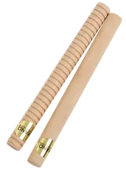 Mano Percussion 8 Inch Rhythm Sticks Hardwood Plain/Ribbed ED309