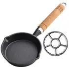 16 Cm Cast Iron Mini Skillet Non-Stick Small Frying Pan Egg Pan for Kitchen Home