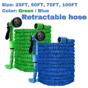 Flexible Expandable Garden Water Hose Multipurpose Spray Nozzle Yard Pipe