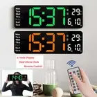 13" Large Digital Big Jumbo LED Wall Desk Clock Display w/ Calendar Temperature