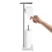 Toilet Paper Holder Stand with Weighted Natural Marble Base, Bathroom Free St...