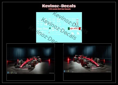 1/32 Scale Decals for Policar/NSR F1 - Alfa Romeo C43, Bottas and Zhou, 2023
