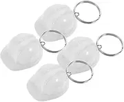 WESIEVYA 4Pcs Mini Helmet Shaped Keychain Unique Metal Keyring Pendant for Bag Key Decor Creative for Friends for Backpack Accessories