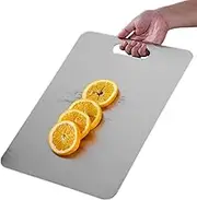 Pure Titanium Cutting Board - Titanium Cutting Board, Fruit Cutting Boards | Double-Sided Food Grade, Resistant Double-Sided Thick Dishwasher Safe Chopping Mat for Vegetables Meat Fruit