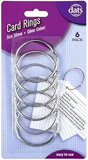 6X Card Rings Loose Leaf Binder Ring Scrap Booking Name Cards Scrapbooking