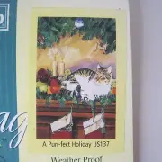 Toland Art Flag: A Purr-fect Holiday JS137 Standard Size 24" x 36" Garden - Cat