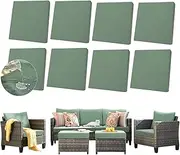 8 Pcs Outdoor Patio Sofa Cushion Covers Waterproof Seat and Back Stretch Cushions Cover Replacement Furniture Slipcover, Flexibility Protector for Wicker Rattan Sofa, Cover Only (Cyan)