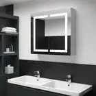 Vanity Mirror Cabinet With LED Lights Stylish Bathroom 2-Door Cupboard Furniture