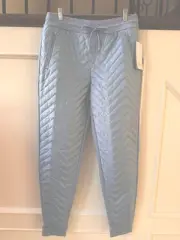 Athleta Apres Ski Down Jogger Women's 10 Tall Light Blue NWT $149.