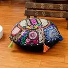 Sofa Bed Décor Khambadiya Patchwork Cotton Floor Ottoman Sham Meditation Cushion