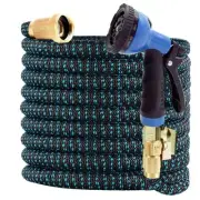 J&B XpandaHose 75ft Expandable Garden Hose with Holder - Heavy Duty Superior ...