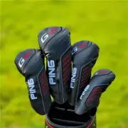 PING G410 Leather Golf Club Headcovers Hybrid Putter Driver Fairway Woods Covers