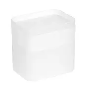 [Amazon Basics] Stackable Desk Drawer Organization Set, Frosted - 3 Pack
