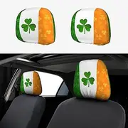 DEXNEL Irish Flag 2 Pcs Charming Car Seat Rest Cover,Universal Most Vehicles Seat Protector For Most Vehicle