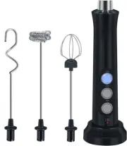 Milk Frother Handheld Electric Foam Maker USB Rechargeable Coffee Frother with 3