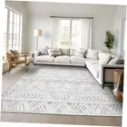 8x10 Area Rugs for Living Room, Neutral Boho Rug Machine Washable, Non-Slip