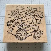 Travel Timeless Memoirs Rubber Stamp Stampendous XXW001 Journaling French Craft