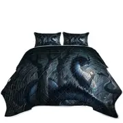 Fantasy Art Forest Dragon Coverlet
