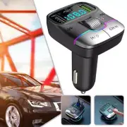 1xBluetooth Car FM Transmitter USB Adapter Wireless Radio Player AUX MP3 QC O9X5