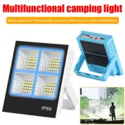 Solar Rechargeable LED Work Light Camping Tent Floodlight Emergency Light Lamp