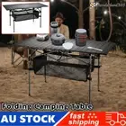 Folding Camping Table Adjustable Aluminium Portable Outdoor Picnic Desk WD