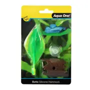 Aqua One Silicone Betta Leaf Hammock With Bark 28452